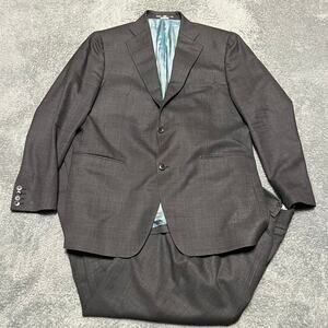 ATELIER MUNRO Suit Mens 42 ? Gray Wool Super 130s Doppio Ritorto Pants Blazer